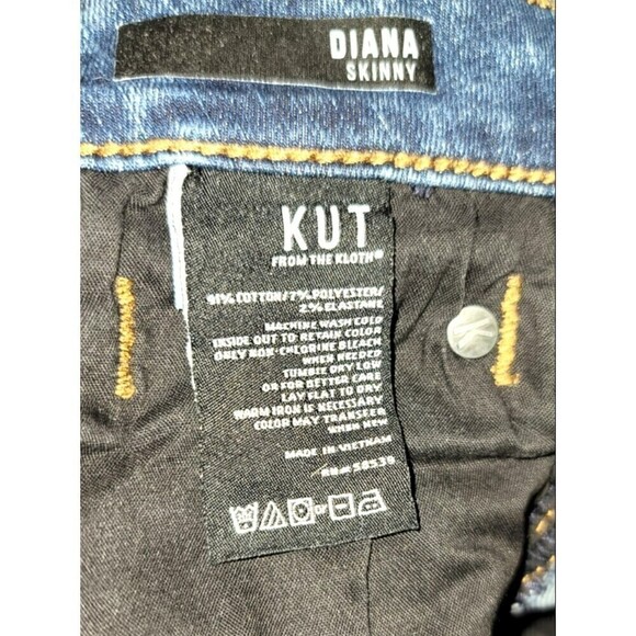 Kut From The Kloth Diana Skinny Jeans - Size 0 - Picture 12 of 13